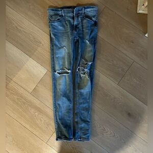 Hollister Men’s Distressed Slim Jeans 32x30 Medium Wash
